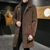 Männer Wolle 2023 Marke Kleidung Männer Doppelseitige Woolen Lange Mäntel/Männlichen Winter Warm Zu Halten Mode Tuch jacken/Mann Slim Fit Mantel