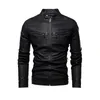 Men's Fur Thoshine Brand Slim Leather Jackets Men Superior Quality Zip Fashion Outwear Coats Stand Collar Man Spring Autumn Tops