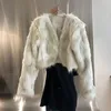 Women's Fur Faux Coat For Women Cropped Fluffy Jacket Synthetic Loose Short Eco Friendly Artificial Winter