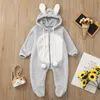 Pajamas Baby Rompers Spring Autumn born Clothes Boys Girls Winter Cute Ear Fleece Jumpsuit Romper Warm Outwear Infant Overalls 230925