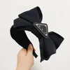 Black Multi Layer Wide Brim Butterfly Headband New Womens Vintage Style Pleated Hair Band Design Designer Brand Luxury Hair Jewelry Autumn Women High End Hair Clips