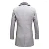Men's Wool Winter High-end Boutique Thickened Warm Men's Casual Business Woolen Coat Male Slim Long Jacket Size M-5XL