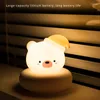 Luzes da noite luz das crianças urso bebê nightlight bonito para casa quarto criança usb dos desenhos animados lâmpada led presente de natal