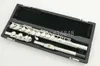 Hot Japan Pearl PF-665 E C Tune Flute Högkvalitativt musikinstrument 16 Keys Stängda hål Silverpläterade märkesflöjt med E Key