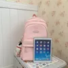 Saco de escola vermelho senhora impermeável bonito portátil saco de livro menina kawaii náilon mochila moda feminina viagem faculdade legal 230926