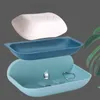 Mydlanki naczynia samoprzylepne w kształcie chmury Wysokiej jakości stojak na mydło na ścianę drenaż mydlane Uchwyt gąbki z 3 haczykami do łazienki 230926