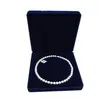 19x19x4cm velvet jewelry box long pearl necklace box gift box round shape inside more color for choice blue279o