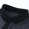 Männer Polos Frühling Herbst Plaid Polo Shirts Hohe Qualität Langarm Business Casual Einfache Männliche T-shirts Mode Mann Tees