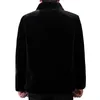Czarna kurtka futrzana sztuczna norka Fur Płot zimowy Ubranie ciepłe i zagęszczone wierzchołki odzieży wierzchniej