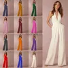 Dames Jumpsuits Rompertjes Jumpsuit Dames 2022 Sexy Polyester Wit Ruglooze Wijde Pijpen Broeken Kleding Mouwloos Elegant Dames Zomer Overalls Rompertjes L230926