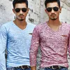 Ternos masculinos a1974 na moda masculina t camisa casual manga longa magro básico topos t verão estiramento camiseta roupas masculinas chemise