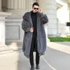 Männer Pelz Herbst Robe Faux Nerz Leder Jacke Herren Winter Verdicken Warme Mantel Männer Lose Jacken Mit Kapuze