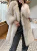 Femmes fourrure fausse LGRQ à la mode élégant tempérament décontracté Imitation cheveux thermique manteau ample mode longue veste 19F3872 230925