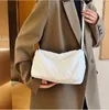 Korean version plush tote bag, new Lingge large capacity solid color bag, college style portable underarm shoulder bag