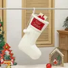 Christmas Decorations Home Decor Stocking Handmade Reusable Knitted Festive Xmas Tree Hanging Gift Bag For Party Holiday Decoration Supplies
