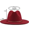 Basker enkla ullkvinnor outback fedora hatt för vinter höst elegantlady diskette cloche bred brim jazz mössor storlek 56-60 cm 230926