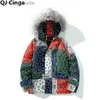 Herren-Daunenparkas, Retro-Stil, bedruckt, mit Kapuze, Parkas, Herren, Winter, ärmellos, Mantel, Weste, Übergröße, 4XL, bequem, warm, Stehkragen, Weste, Mantel L230926