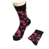 Chaussettes de créateurs pour hommes, dessin animé unisexe, Halloween, chauve-souris, motif de citrouille, homme créatif, coton doux, hiver, automne, vêtements chauds, accessoires