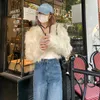 Women's Fur Faux Coat For Women Cropped Fluffy Jacket Synthetic Loose Short Eco Friendly Artificial Winter