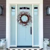 Decorative Flowers Independence Day Natural Grapevine Rattan Wreaths Artificial For Front Door Valentine Wreath Lambs Ear