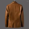 Männer Pelz Jacken 2023 Frühling PU Männer Einfarbig Leder Mantel Casual Motorrad Biker Jacke Männliche Kleidung Plus Größe 5XL 6XL HX294