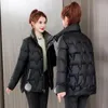 Women's Down Winter Jacket Women Parkas 2023 Korean Short Coat Glossy Cotton Padden Clothes Female Waterproof Casual Loose Outerwear