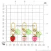 Sleutelhangers Groothandel Fruit Straberry Sleutelhanger Acryl Hangtas Decoratie Rits Pl Charm Planner Charms Accessoires Drop Delivery Jewel Dhnzr