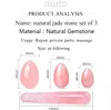 Jade Yoni Egg Set Boule de massage de guérison en quartz rose naturel et bâton de massage Outil d'exercice Kegel Masseur vaginal musculaire du plancher pelvien