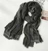 Scarves Japanese Unisex Style Winter Scarf Cotton And Linen Solider Color Long women's Shawl Fashion Men 230925