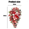 Decoratieve Bloemen Kerst Snoepgoed Krans Voor Voordeur Trap Decoraties Binnen Decor 12X24 Inch