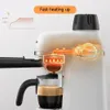 SOWTECH Machine à café expresso Cappuccino Latte Maker 3,5 bars 1-4 tasses avec mousseur à lait vapeur blanc