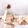 Bouteilles d'eau Verre à vin en cristal Hexagonal Jus Pichet Tasse Bouilloire froide Transparent Teinté Pichets Diamant Thé Pichet Bouilloires Tasse À Thé 201 Ot1Zo