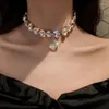 Choker Luxury Big Crystal Necklace For Women Water Drop Pendant Trend Wedding Party Fashion Jewelry Gifts