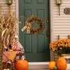 Couronne de fleurs décoratives, guirlande d'automne pour Thanksgiving, décoration accrocheuse, murs de ferme, porche, entrée