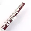 Rosewood Piccolo C Key Cupronickel Half Flute Srebrny Ebony MPC-168