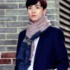 European and American Bandana Scarf Cotton Linen Yarn-dyed Striped Scarves Tassel Long Shawl Male Accessories