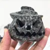 Dekoratif Figürinler 1 PCS Doğal Kristal Yooper Ilglight Kabak Kafası Figürin El Yapımı Koşuklar Cadılar Bayramı Hediye Ev Dekor