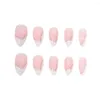 False Nails 24pcs Manicure DIY Fake Nials LongBallerina French Irregular Gold Glitter