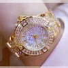 Kadın İzler Elmas Gold Watch Ladies Bilekleri Lüks Marka Kadın Bilezik Saatleri Kadın Relogio Feminino 220308275K