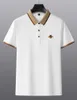 Luksusowy projektant Summer Men's Casual Polo Shirt Little Bee Hafted Solid Kolor Krótkie rękawie duża marka Haftowa Lapowa cienka koszulka