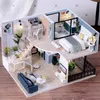 Puppenhaus-Zubehör, Puppenhaus-Bausatz, 3D-Mini-Puppenhaus aus Holz, Montagegebäude mit Möbelbausatz, Spielzeug, Kindergeburtstagsgeschenk, DIY handgefertigte 3D-Vorrichtungen 230925