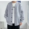 Herrtröjor 2024 Fashion Cardigan Knit Winter Coats Business Casual Jackets Male Topps Man Coat Size M-5XL Knitwear 2 Färger