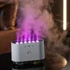 1 mini humidificateur de 30,43 oz, 6 têtes de buses de pulvérisation, lumière d'ambiance colorée, humidificateur dynamique USB, mini ultrasons H20, brume fine