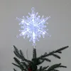 Juldekorationer Snöflinga Tree Topper Light Glitter Ornament Night Projector Holiday Decoration