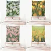 Tapestries Ins Small Tapestry Tulips Hanging Cloth Floral Bedside Wall Bedroom Background Room Decor Po Props