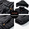 Parkas masculinas S.T.G 2023 Homens sem mangas coletes sólidos com capuz colete jaquetas quentes moda masculina inverno casual bolsos colete jaqueta à prova de vento L230926