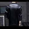 Mäns päls Lether Coat Spring Bomber Zipper Jacket Male Casual Streetwear Hip Hop Slim Fit Pilot Men kläder Plus Size Y