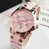 Novas mulheres relógios famosa marca de luxo moda quartzo marrom senhoras relógios pulso genebra designer presentes para mulher 201204244e