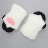 Five Fingers Gloves Unisex Cosplay Cartoon Sheep Hoof Shape Plush Halloween Mittens Furry Cuffs for Carnivals Party 230925
