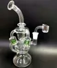 Bécher en verre Bong conduites d'eau avec bol d'herbes sèches conduite d'eau tube droit dab rigs plate-forme pétrolière joint de 14 mm